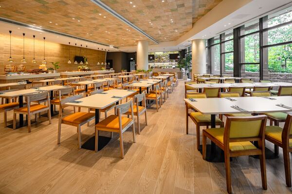 The Courtyard Cafe at Mandai Wildlife East, where the Indian buffet dinner is served