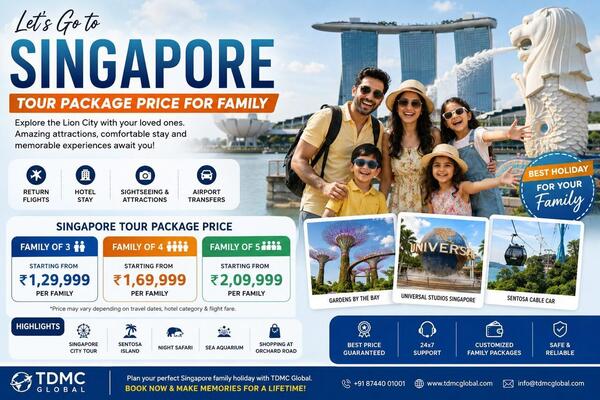 Singapore Tour Package Price for Family from India
