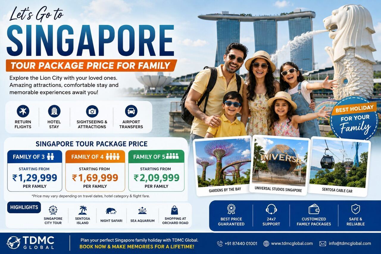Singapore Tour Package Price for Family from India
