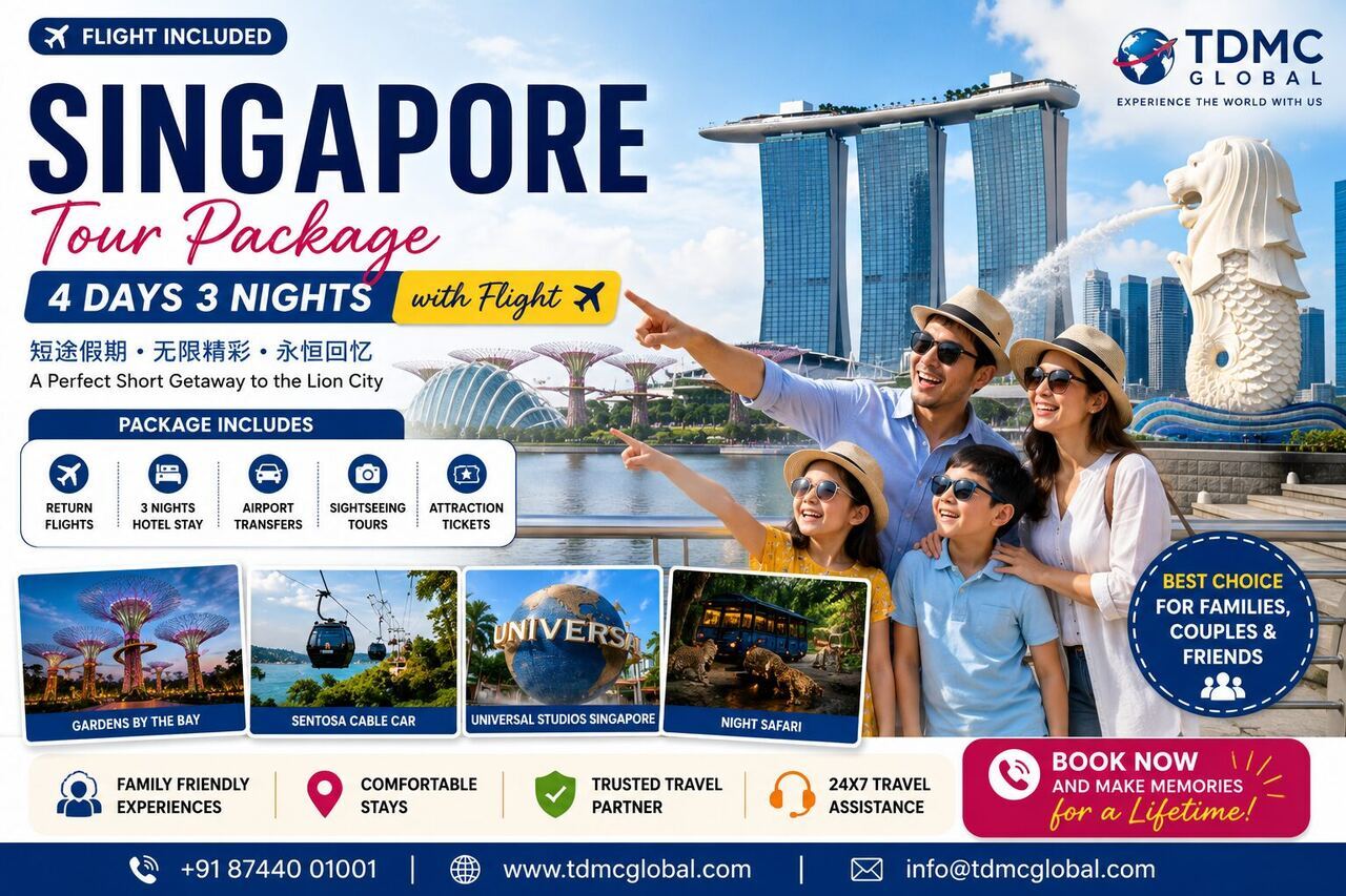Singapore Tour Package 4 Days 3 Nights with Flight