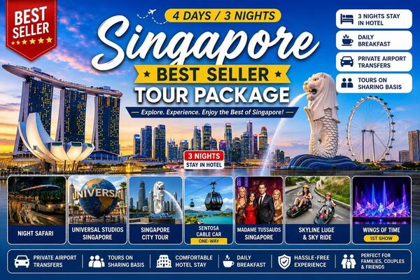 Singapore Best Seller Tour Package – 4 Days / 3 Nights