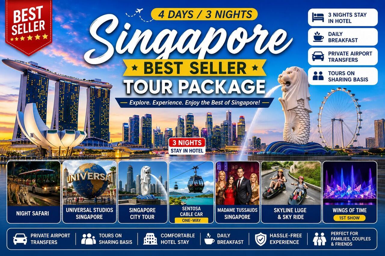 Singapore Best Seller Tour Package – 4 Days / 3 Nights