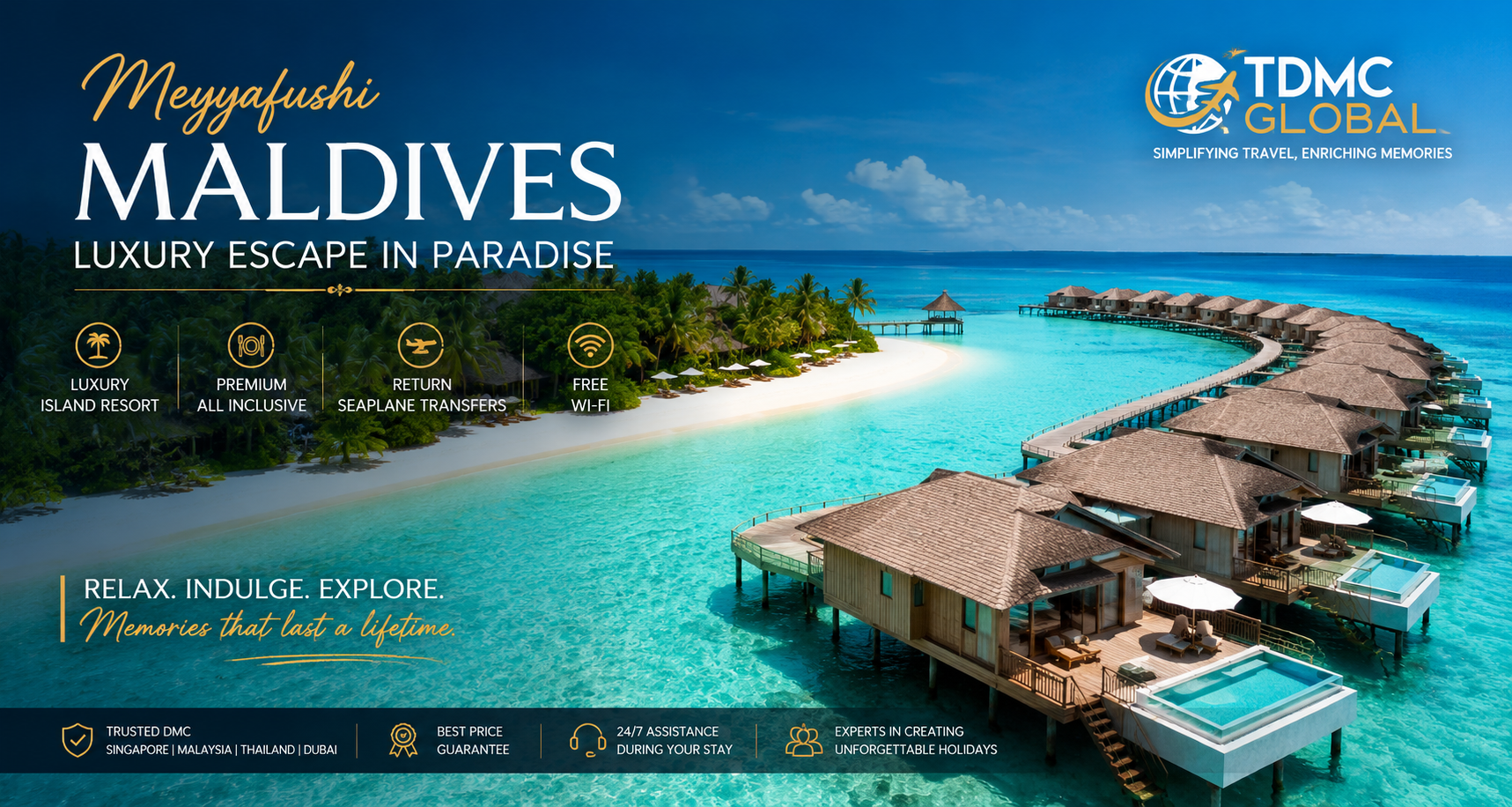 Meyyafushi Maldives 4 Nights Premium All Inclusive Package with Seaplane Transfers