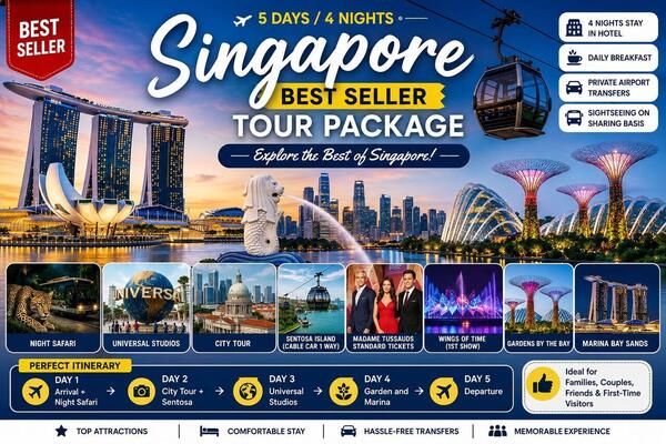 Singapore Best Seller Tour Package – 5 Days / 4 Nights