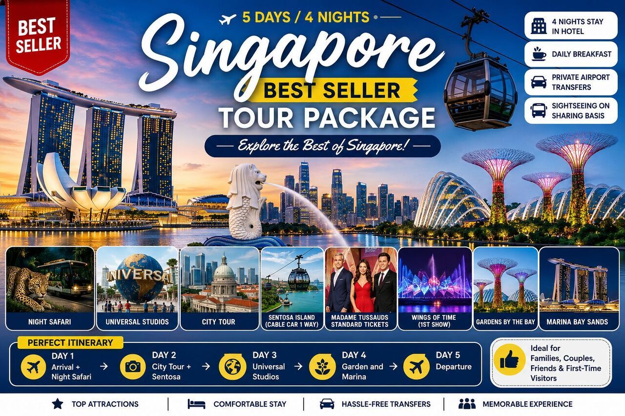 Singapore Best Seller Tour Package – 5 Days / 4 Nights