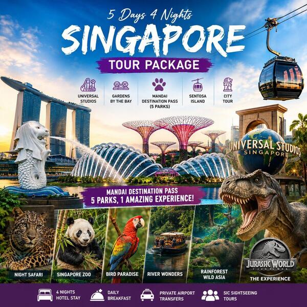 Singapore Tour Package with Destination Pass – 5 Days / 4 Nights